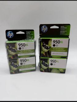 NEW Lot of 4x HP 950XL Black Original Ink Cartridges