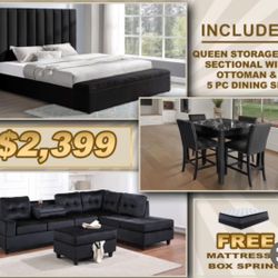 NEW BEDROOM FURNITURE SET DINING ROOM SECTIONAL SOFA SPECIAL FINANCING AND MORE