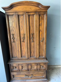 FREE Solid Wood Entertainment Center / Storage Cabinet – Pickup Only