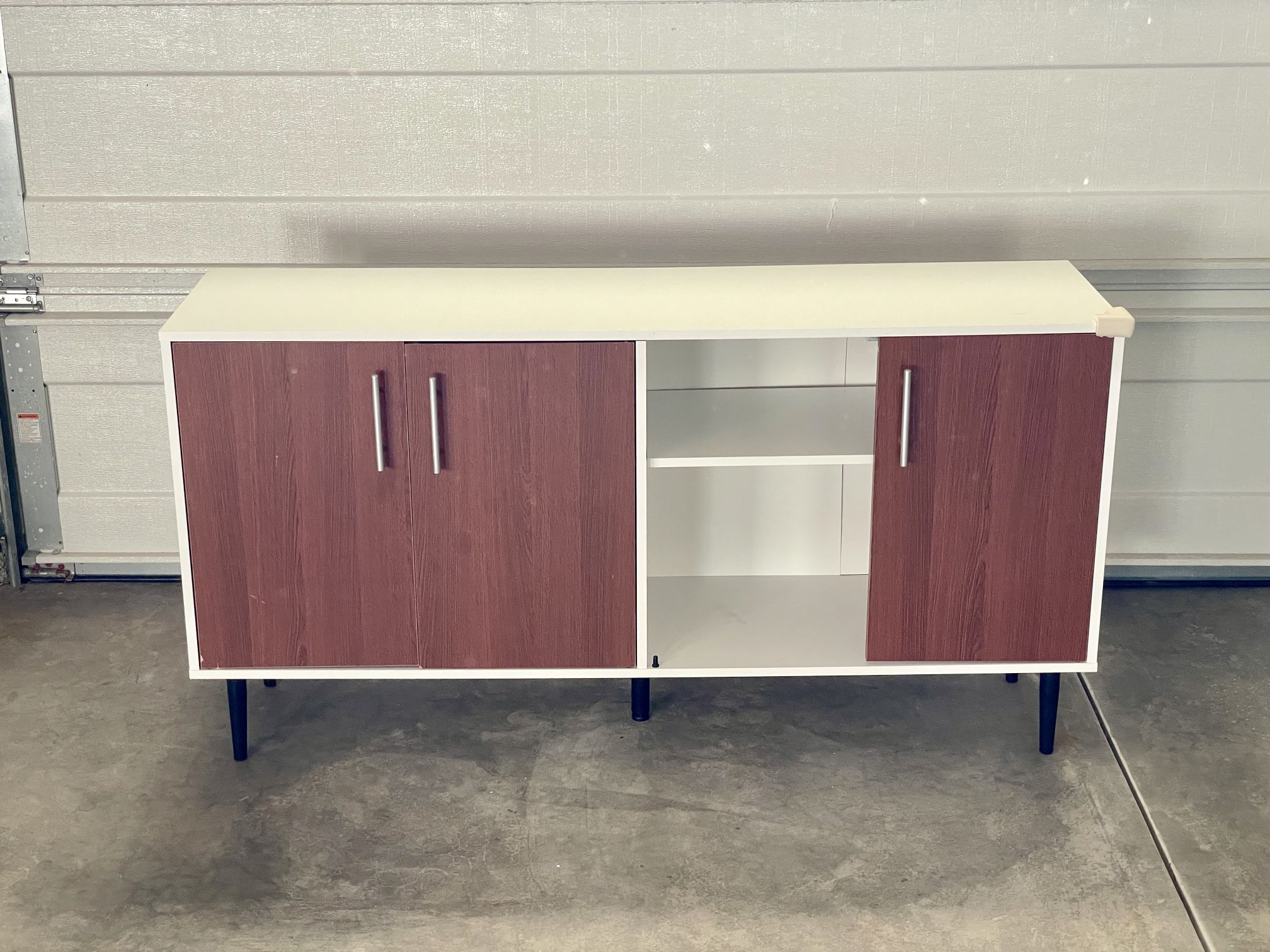 Modern Sideboard, Buffet Cabinet, Console Table with Adjustable Shelves, Anti-Topple Design, and Large Countertop, Brown
