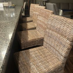 Wicker Rattan Counter Stools 