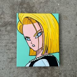 Dragon Ball Z Android 18 Painting On Canvas 