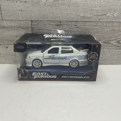 Jada Toys Fast & Furious White’2022 Jesse's Volkswagen Jetta • Die Cast Metal • Made in China Scale 1:32
