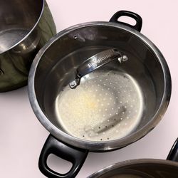 Stainless Steel Cookware Lot – Belgique & Stiram Pots + Lids – Take All