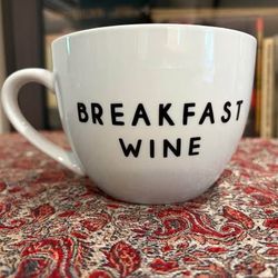 Breakfast Wine Ceramic Mug