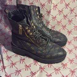 Leather Guess waterproof High top Boots