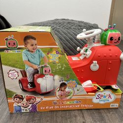 6V Cocomelon Battery Powered Ride on Tractor car with Sounds, Kids Ages 18m and up