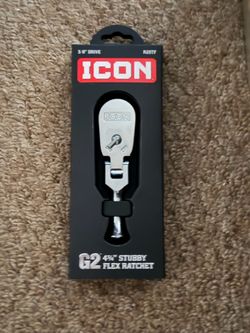 ICON G2 3/8 in. Drive, 4-3/4 in. Stubby Flex Ratchet
