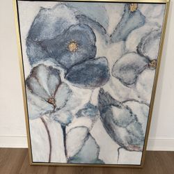 Pier 1 Blue Floral Wall Art