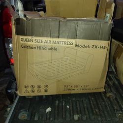 Queen Size Air Matress W/Headboard