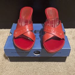 Red Wedges Slip On 