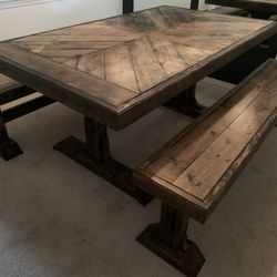 Kitchen Table with Benches