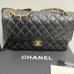 Brand New Chanel Caviar Quilted Medium Double Flap Bag – Full Set 🖤 