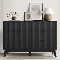 Brand New 6-Drawer Modern Dresser (Black) – Unopened Box