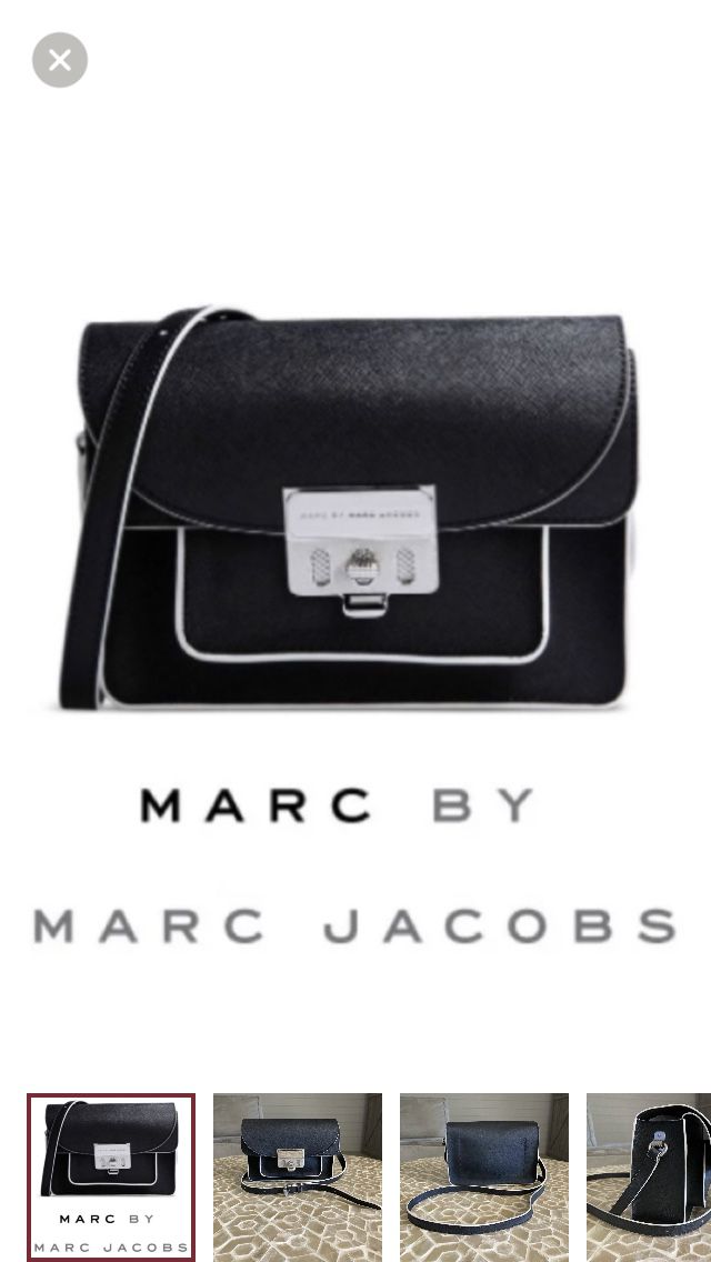 Marc by Marc Jacobs Leather Lip Lock Bag