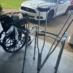 Wheel Chair , Waked And Crutches 