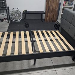 Bed Frame With A Mattress 