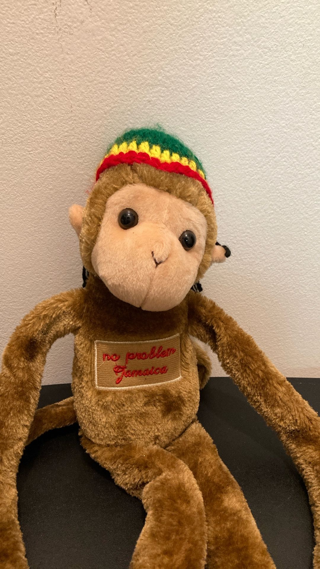 Stuffed monkey from Jamaica