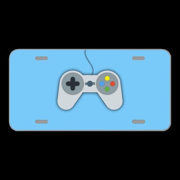 License Plate Novelty Car Front Joystick Video Game Wallpaper Flat