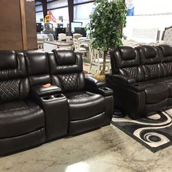 😍 New Power Reclining Sofa 🛋 & Loveseat full Of Features❣️