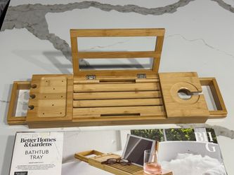 Better Homes & Gardens Bamboo Bathtub Tray – Open Box