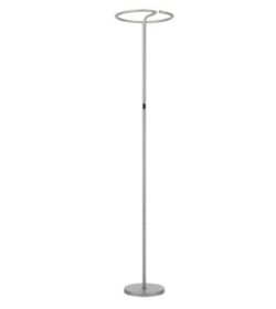Worldwide Lighting Twizzler 67.52-in Silver Torchiere Floor Lamp