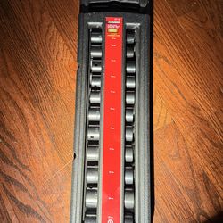 Husky 1/2 in. Drive Metric 6-Point Deep Impact Socket Set with Storage Case (11-Piece)