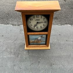 Terry Redlin oak mantle clock