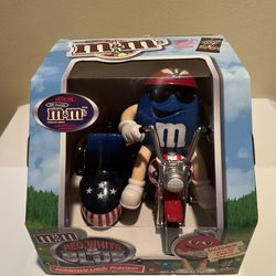 M&M's Red White & Blue Freedom Rider Motor Cycle Candy Dispenser
