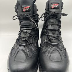 Red Wing Mens TruHiker Boots Black Leather 6" Tactical Waterproof 8690 Size 14E2