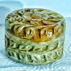 Vintage Mcm Carved Stone Box Made In India Soapstone Art