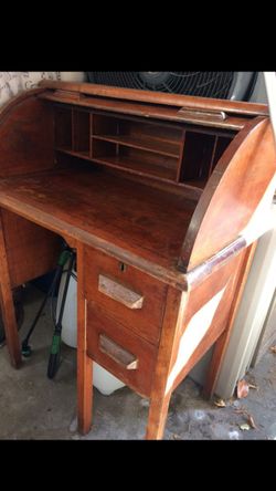 Antique solid wood 100 yr old desk