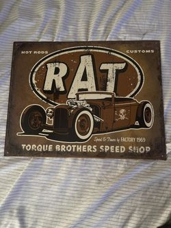 Tin sign