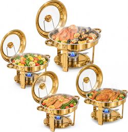 Chafing Dishes for Buffet, 5QT - 4 Pack