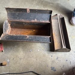 Tool Box Metal Antique 