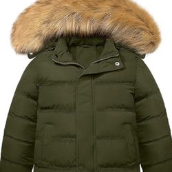 Szory Boy's Thicken Parka Coat Winter Warm Jacket with Removable Fur Hood