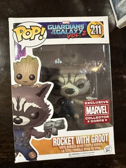Funko POP! Marvel Collector Corps Figure - ROCKET with Groot #211