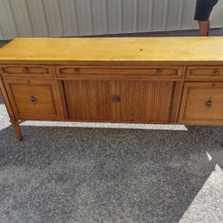 1 Antique Desk And 1 Credenza- Can Purchase Together Or Seperate 