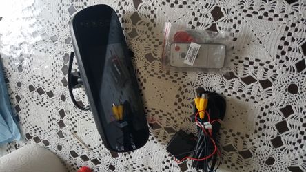 Rear view mirror screen with control