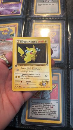 Lt. Surge's Pikachu Pokémon Card Gym Heroes