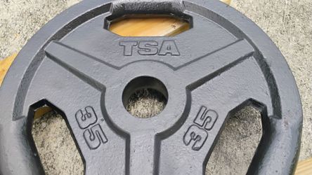 2 TSA Barbell Weight Plates 35lbs