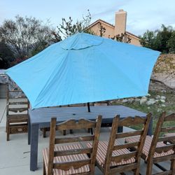 Blue/Turquoise Patio Umbrella 