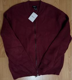 Forever 21 Maroon Full-Zip Bomber Jacket New with Tags