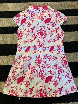 Girls Floral Print Cap Sleeve Dress
