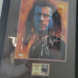 Original Mel Gibson Braveheart Sign Autograph Photo Picture Certificate