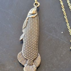 bronze fish  pendant 