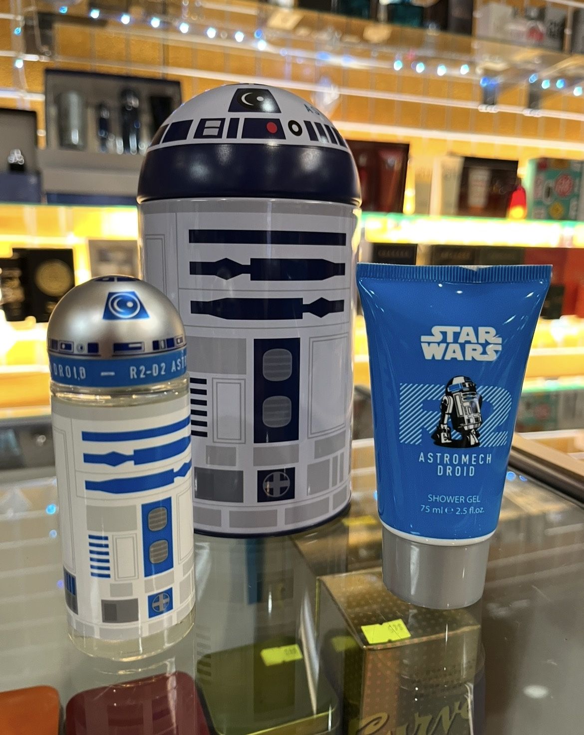 R2D2 Star Wars Storage Perfume Set For Boys/ Men Cologne Bottle & Shower Gel