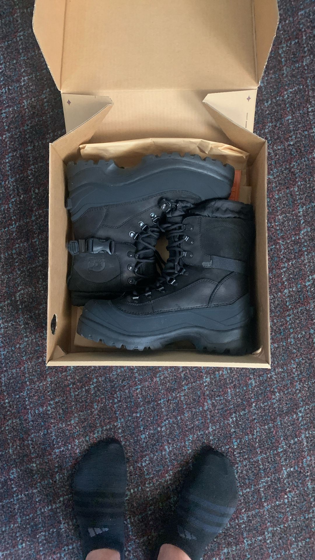 Sorel Conquest Snow Boots Black 9.5 Men’s