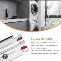 KSTK1 27-inch Laundry Stacking Kit Replacement for LG Washer & Dryer - Solid Metal with Chrome Coated