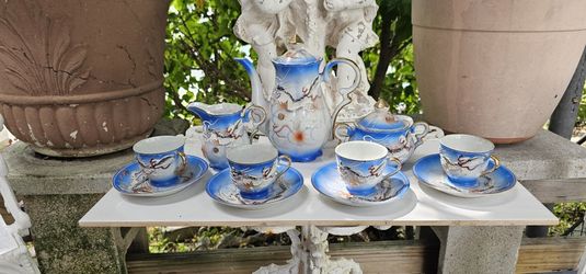 Vintage Blue Dragon Porcelane Coffe Set